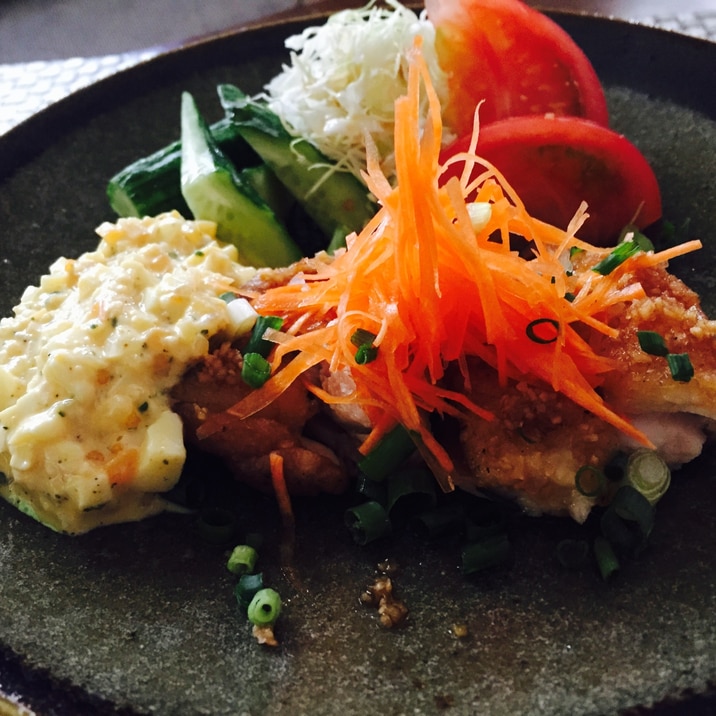 揚げ衣は片栗粉のみ カリッとジューシーなチキン南蛮 レシピ 作り方 By ミィ キチ 楽天レシピ